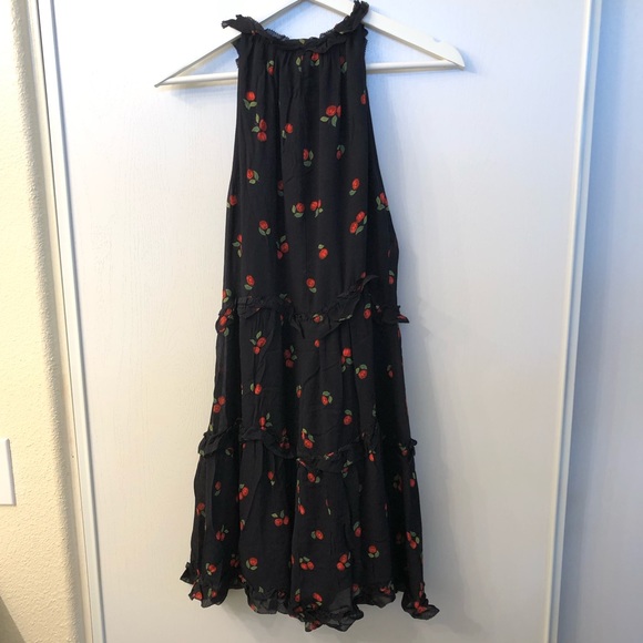 FARM Rio Pitanga Cherry Black Layered Mini Dress - Picture 5 of 9